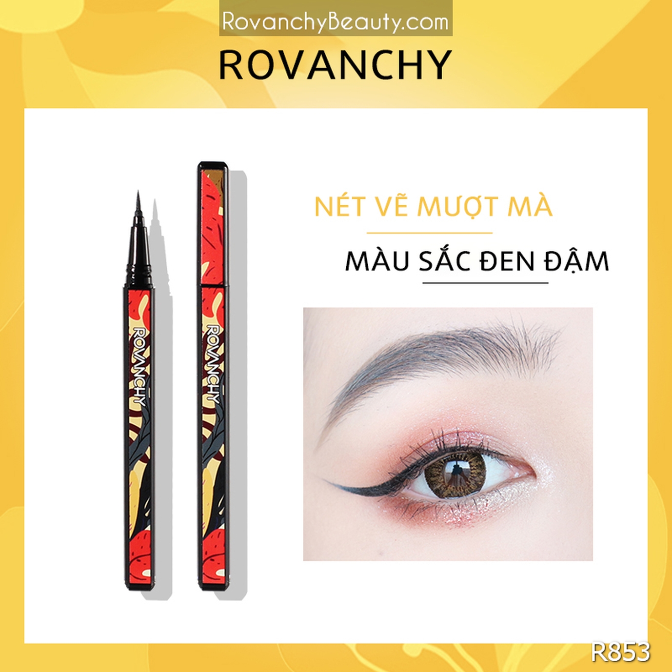 Bút kẻ mắt dạng mịn nhanh khô R853 ROVANCHY