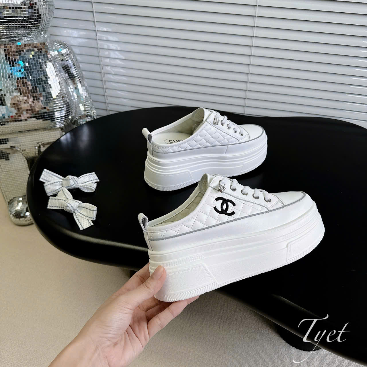 💘💘💘 Sục Chanel trần chỉ nâng đế kèm nơ _thumbnail_3