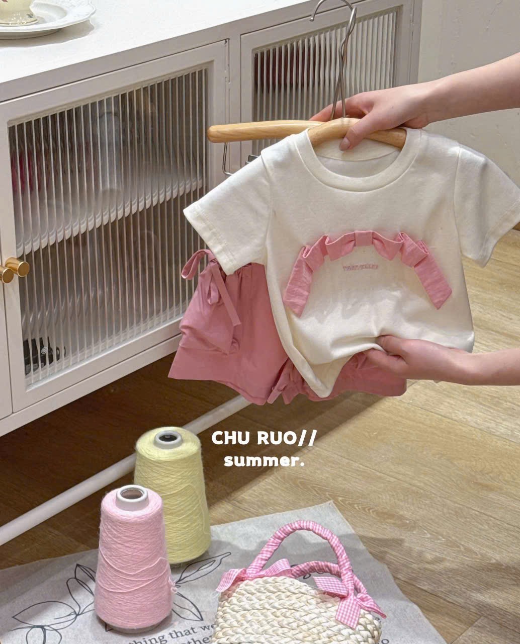 (A81) Áo phông nơ ngực 2 màu xanh đỏ_thumbnail_1