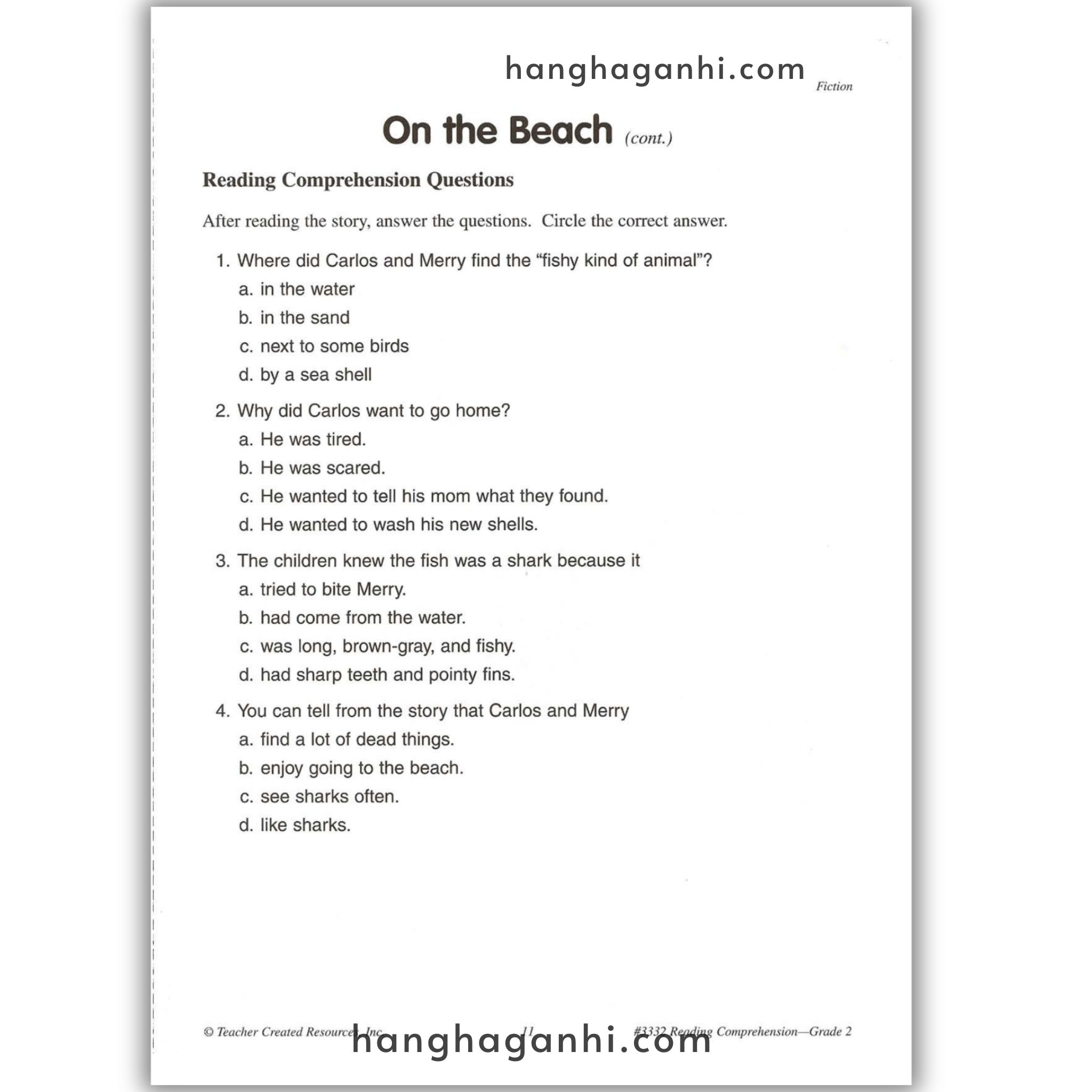 Reading Comprehension Grade 2 Teacher Created Resources, sách đọc hiểu lớp 2_thumbnail_3