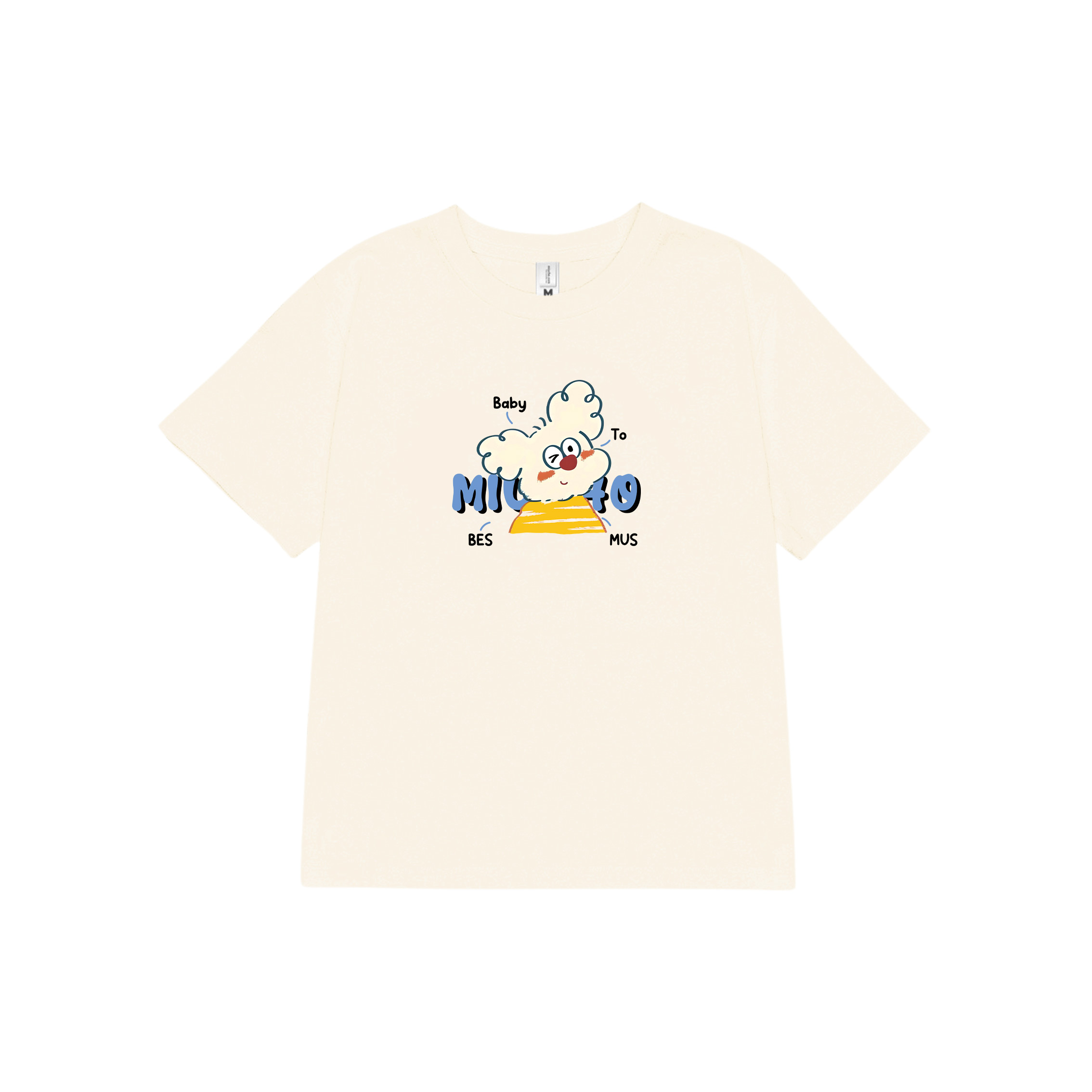 Áo baby tee in hình dễ thương ABD2453 Miucho vải cotton 4c thoáng mát cổ tròn in mix