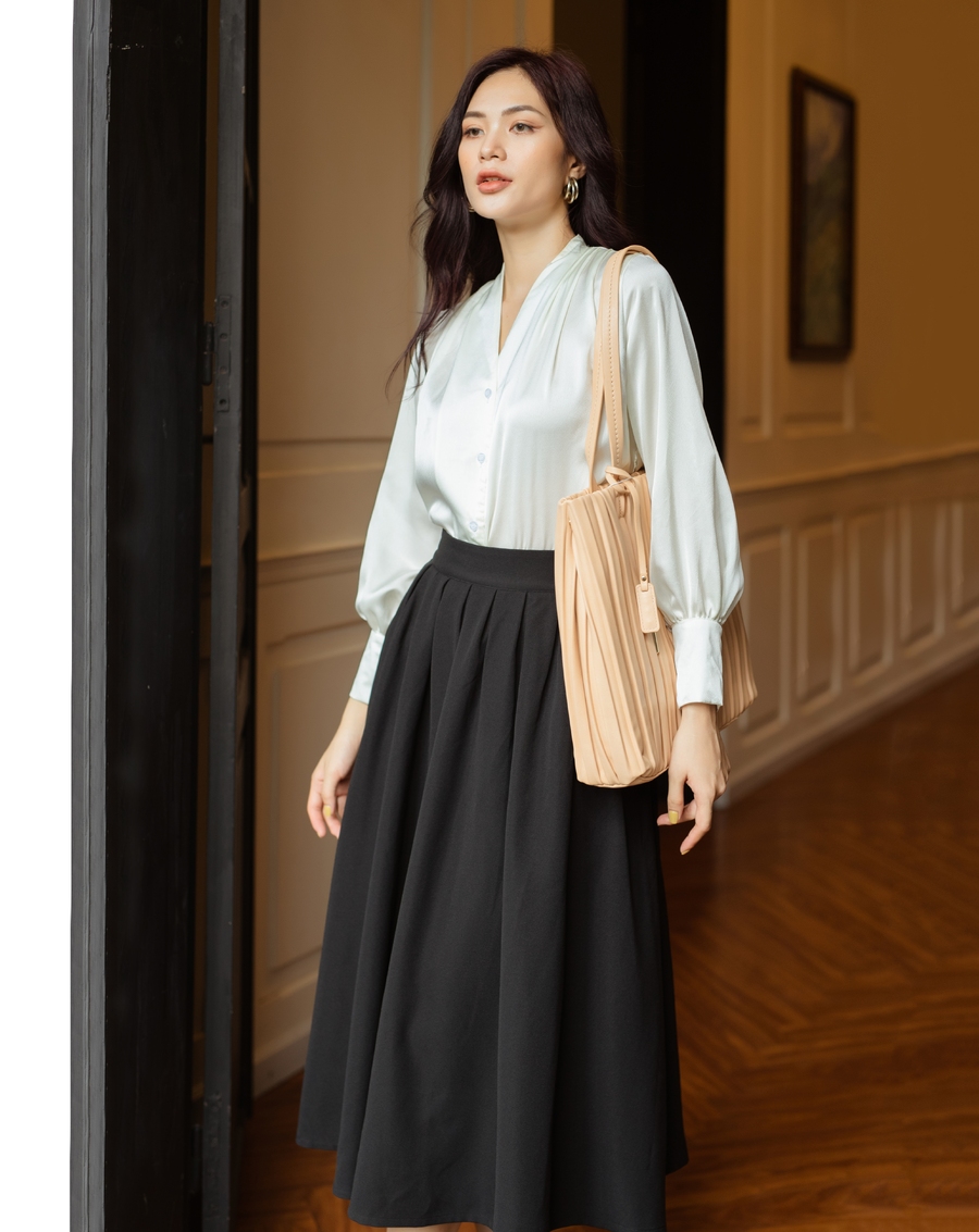 Set áo phối chân váy dài xếp ly_thumbnail_2