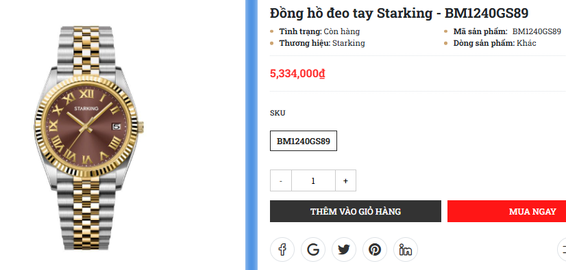 Đồng hồ đeo tay Starking - BM1240GS89