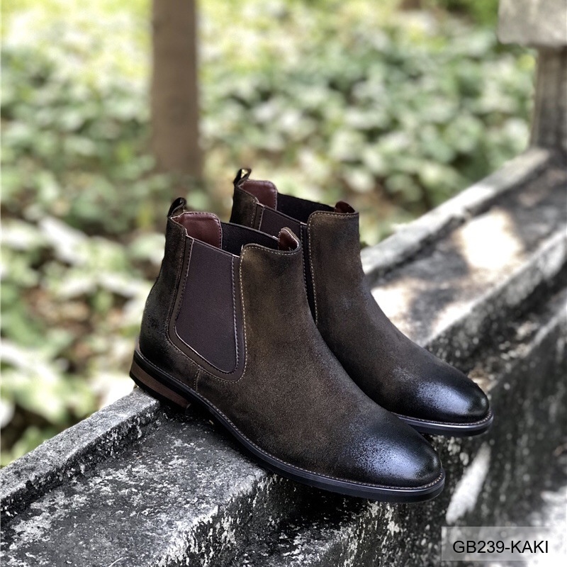 GB239 - Bốt Chelsea Nam Da Thật Phong Cách Thường Ngày Đế Cao Su Mềm_thumbnail_22