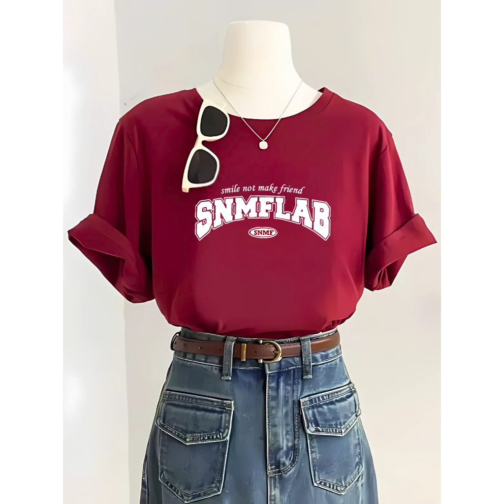 Áo thun nữ form rộng chữ SNMFLAB trẻ trung local brand WE TEE - WU0991_thumbnail_3