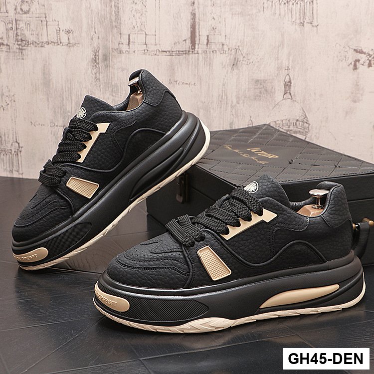 GH45 - Giày thể thao nam nữ màu trắng đế dày