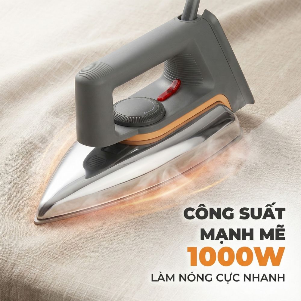 Bàn ủi khô Kachi MK423 1000W - Là phẳng mọi nếp nhăn, an toàn cho mọi loại vải_thumbnail_1