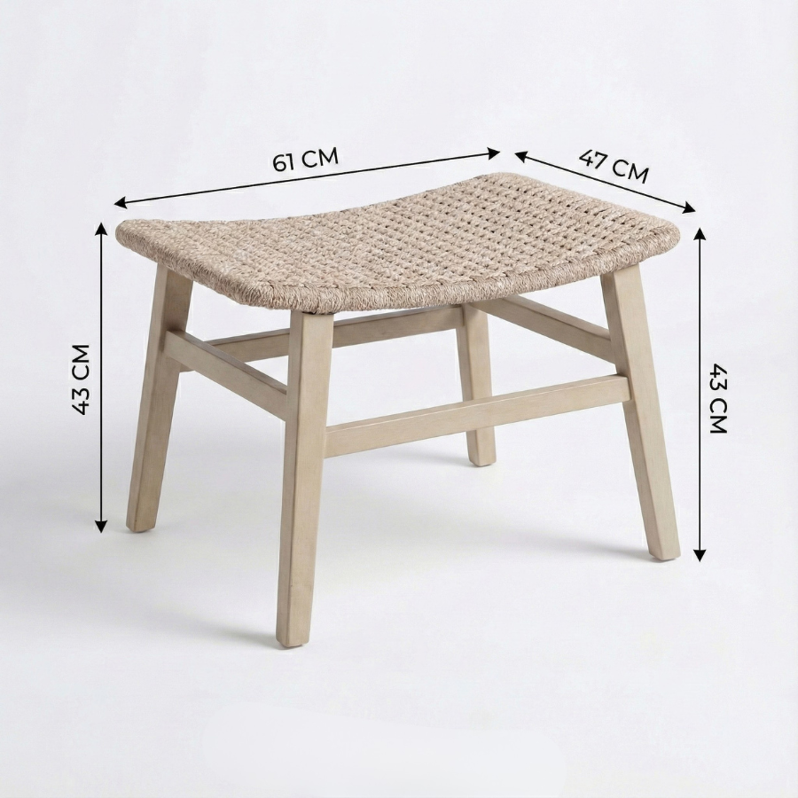 GHẾ ĐÔN CHÂN ARTICLE RENI 24.25" OUTDOOR OTTOMAN - BRUSHED TAUPE