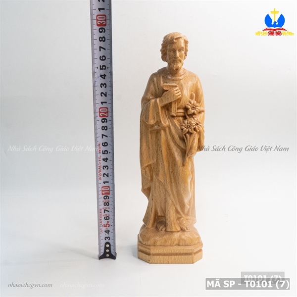 Tượng Thánh Giuse 30cm gỗ beech ✔_thumbnail_4