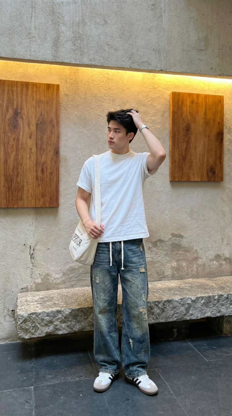 Áo thun trơn unisex form boxy AXT01 Miucho chất vải cotton co giãn 2 chiều_thumbnail_8