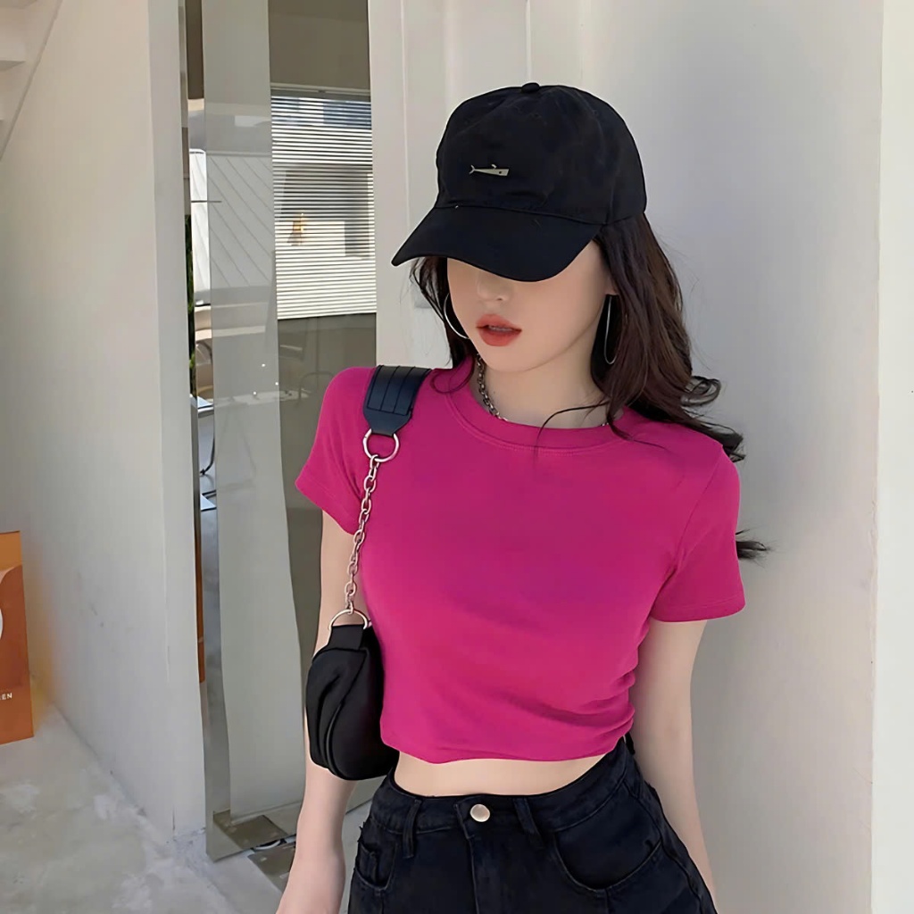 Áo croptop nữ ôm body trơn nhiều màu - LOZA PH403302_thumbnail_0