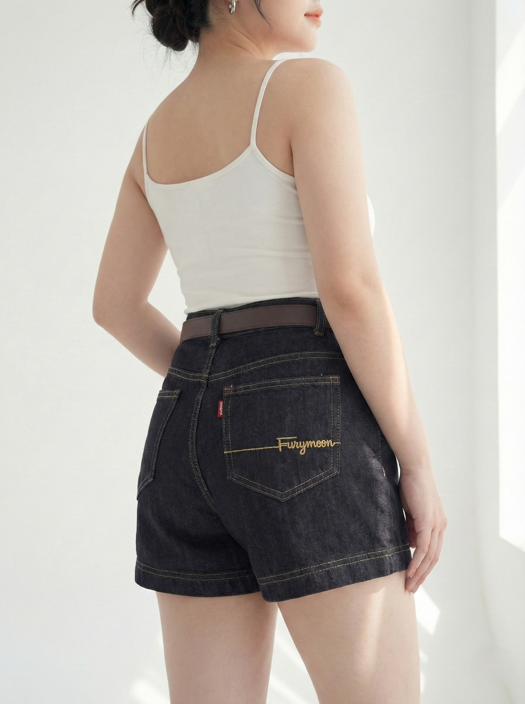 Quần short jean thêu chữ bigsize QSJ1308 dành cho nàng từ 55-90kg_thumbnail_12