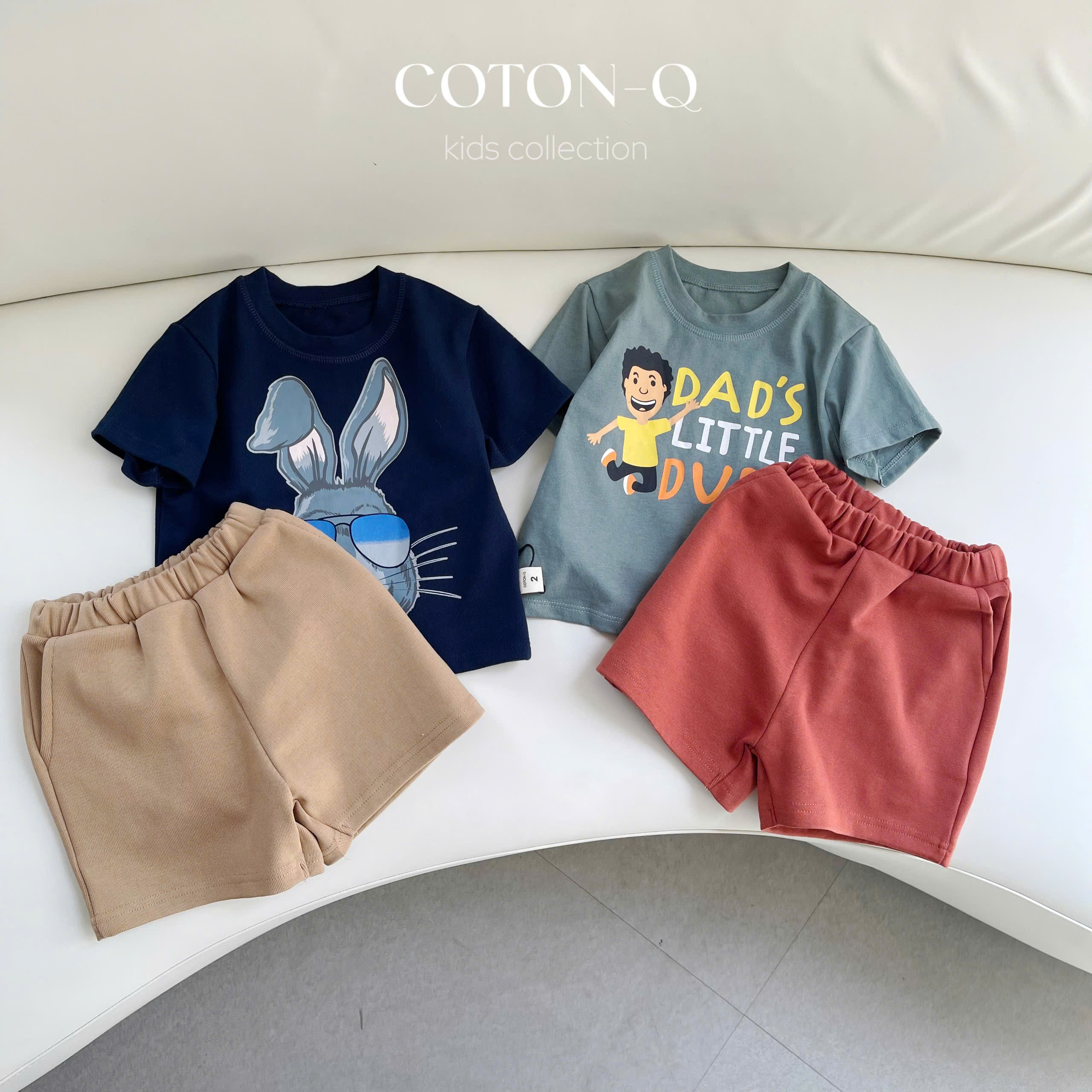 HE214 Set 2 áo thun + 1 quần bé ( PHỐI NGẪU NHIÊN )