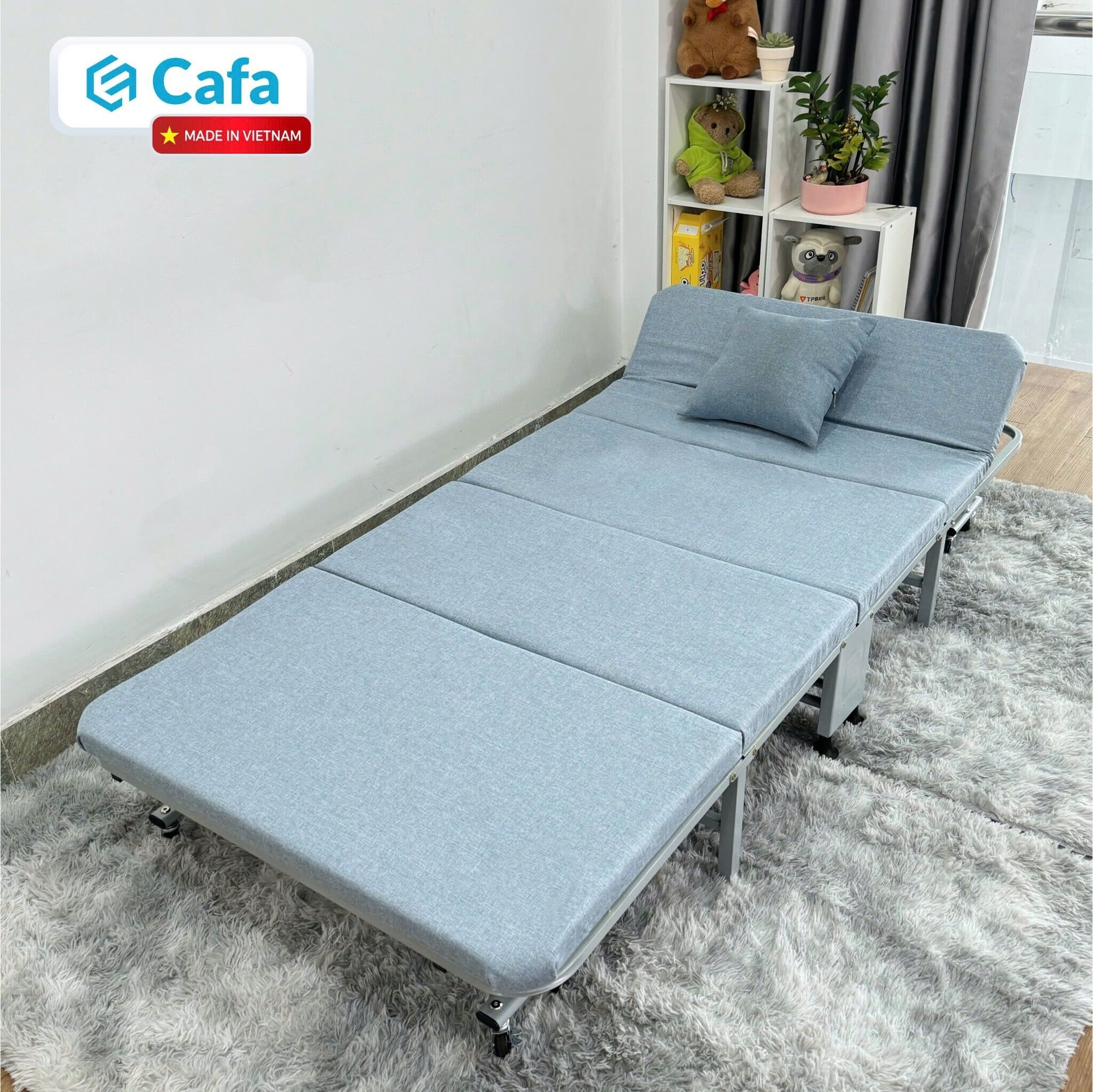 GIƯỜNG GẤP 90CM XANH