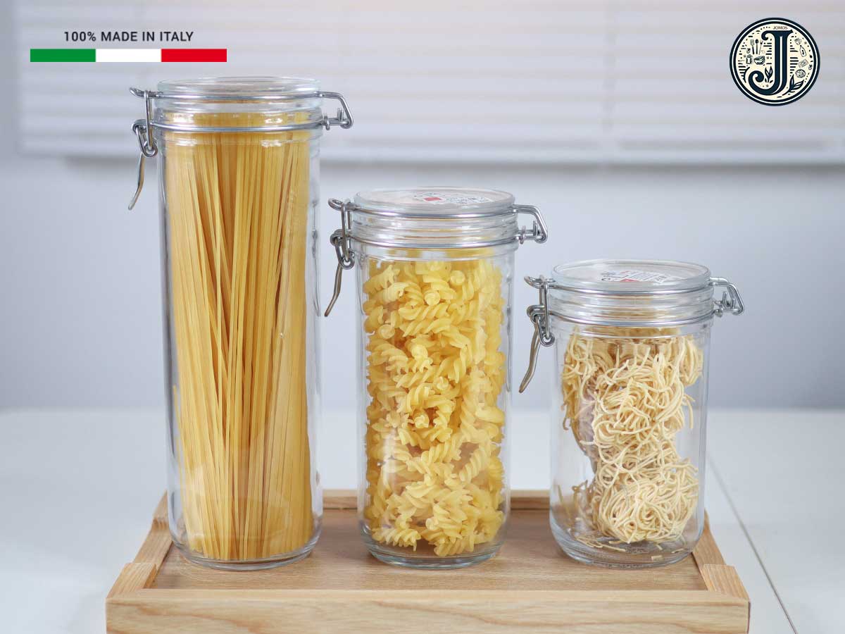 Hũ thủy tinh nắp cài Fido Bormioli Rocco (Hũ cao)