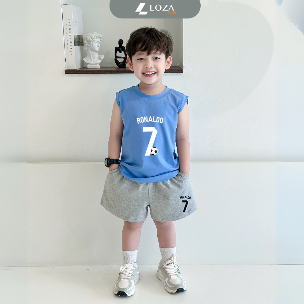 Bộ ba lỗ bé trai in số '7 Ronaldo' - Loza Kids BL375_thumbnail_1