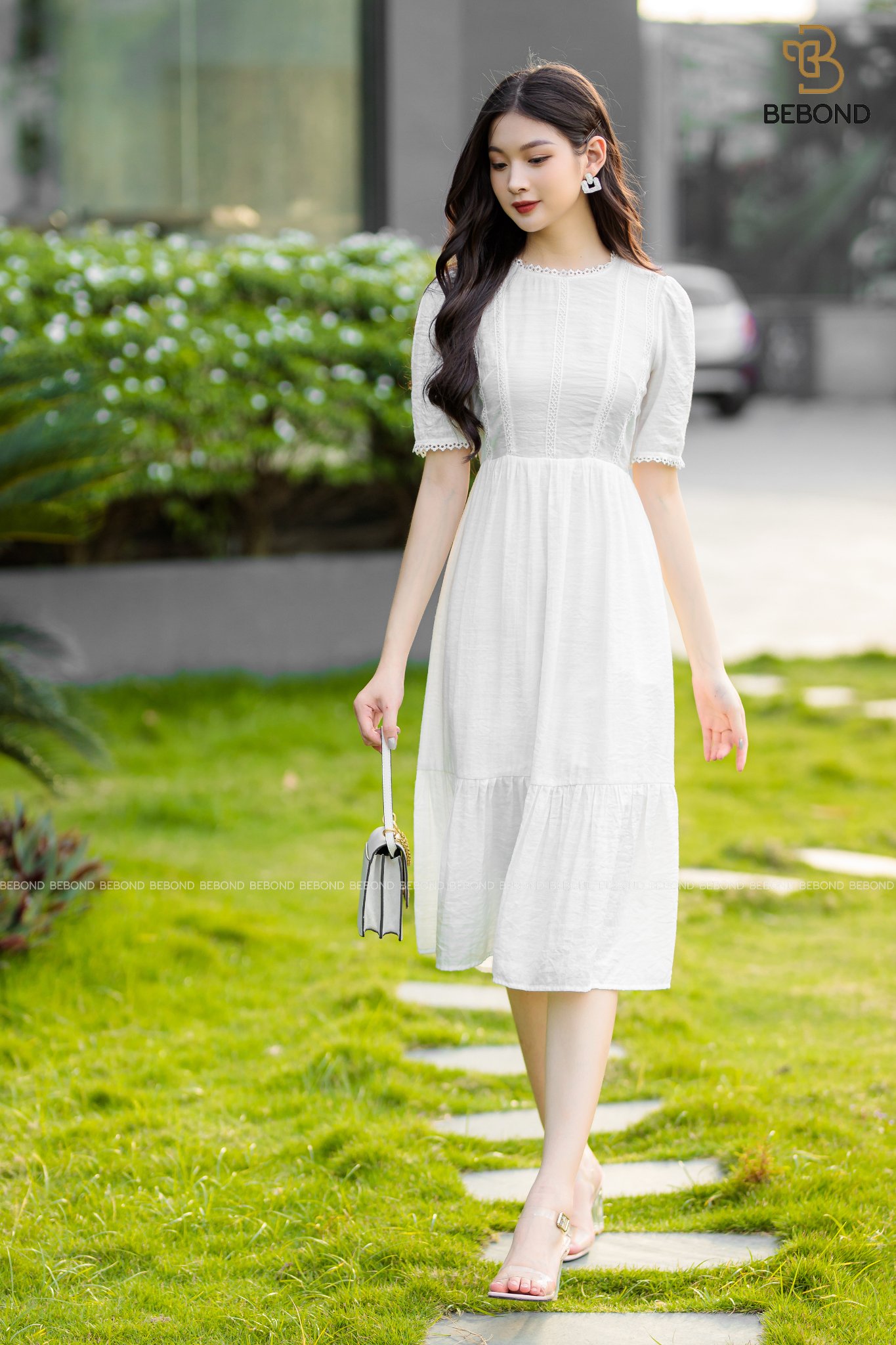 Đầm đũi trắng phối ren - Stunie Dress_thumbnail_0