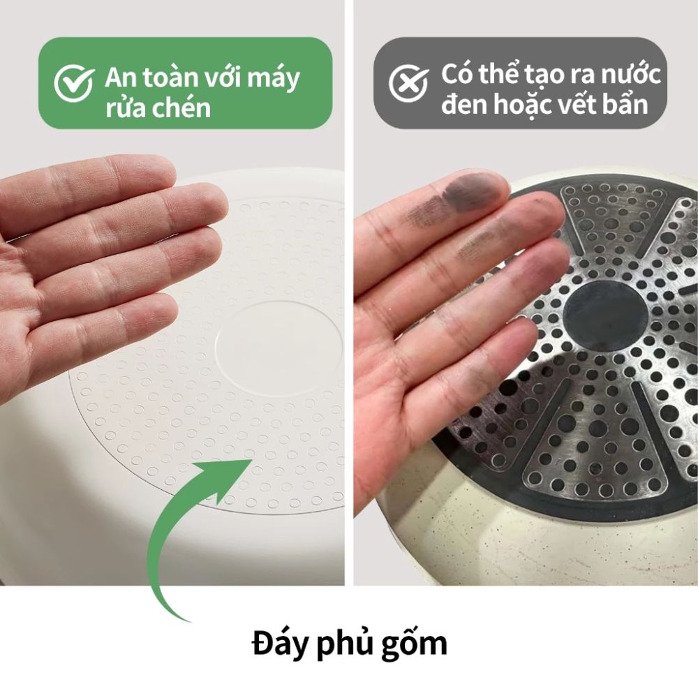 Bộ Nồi Chảo Đá Gốm Chống Dính Mishio 15 Món (5 Nồi Chảo) - Tay Cầm Tháo Rời Thông Minh, Không Chứa PFAS/PTFE, Tương Thích Mọi Loại Bếp_thumbnail_5