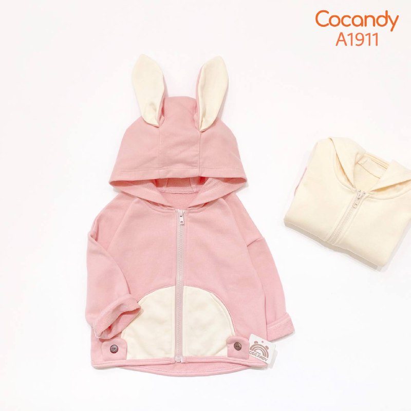 Áo khoác cotton da cá HỒNG túi BE_thumbnail_0