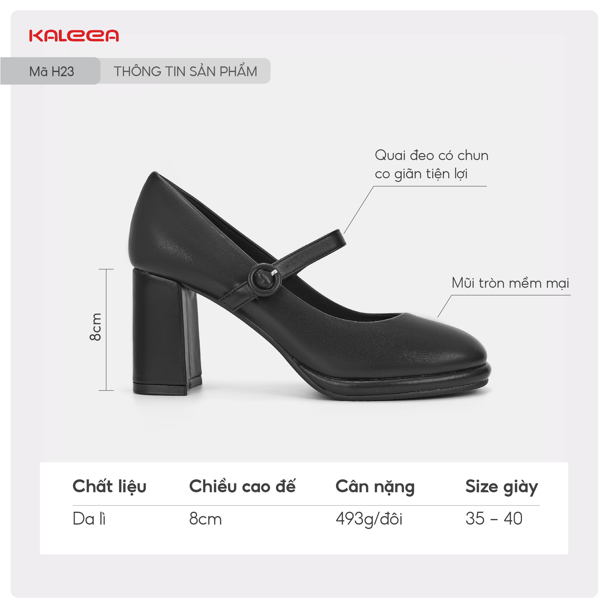 H23 - GIÀY CÔNG SỞ 7CM