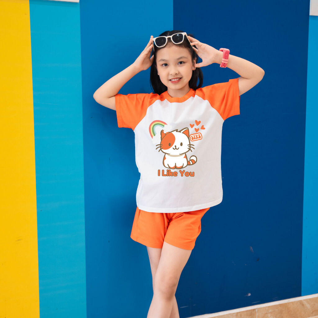 Bộ quần áo bé gái  phối màu in hình nhiều mẫu - Loza G0184_thumbnail_1