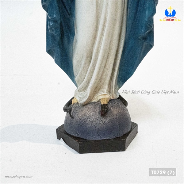 Tượng Mẹ Ban ơn xanh navy 13cm vẽ tay_thumbnail_2