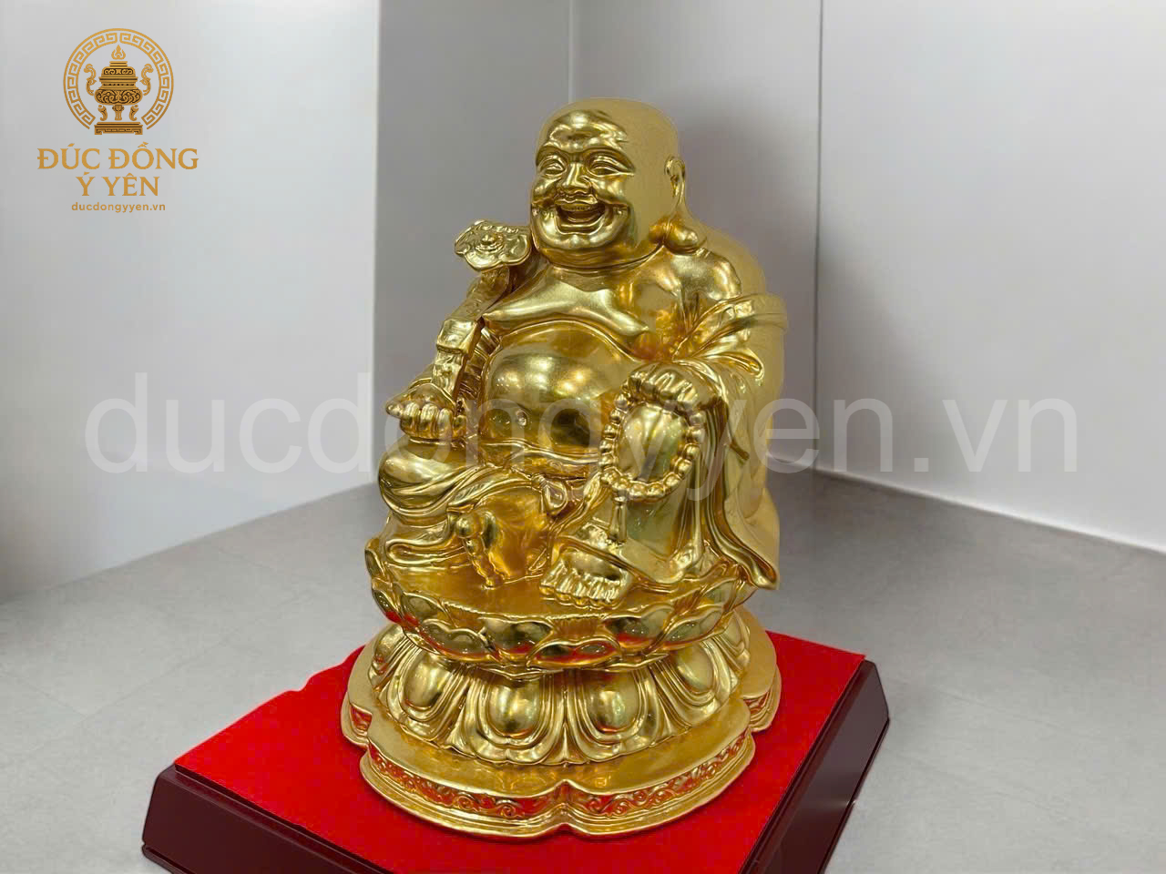 Tượng phật di lặc cầm gậy như ý thiếp vàng 9999_thumbnail_1