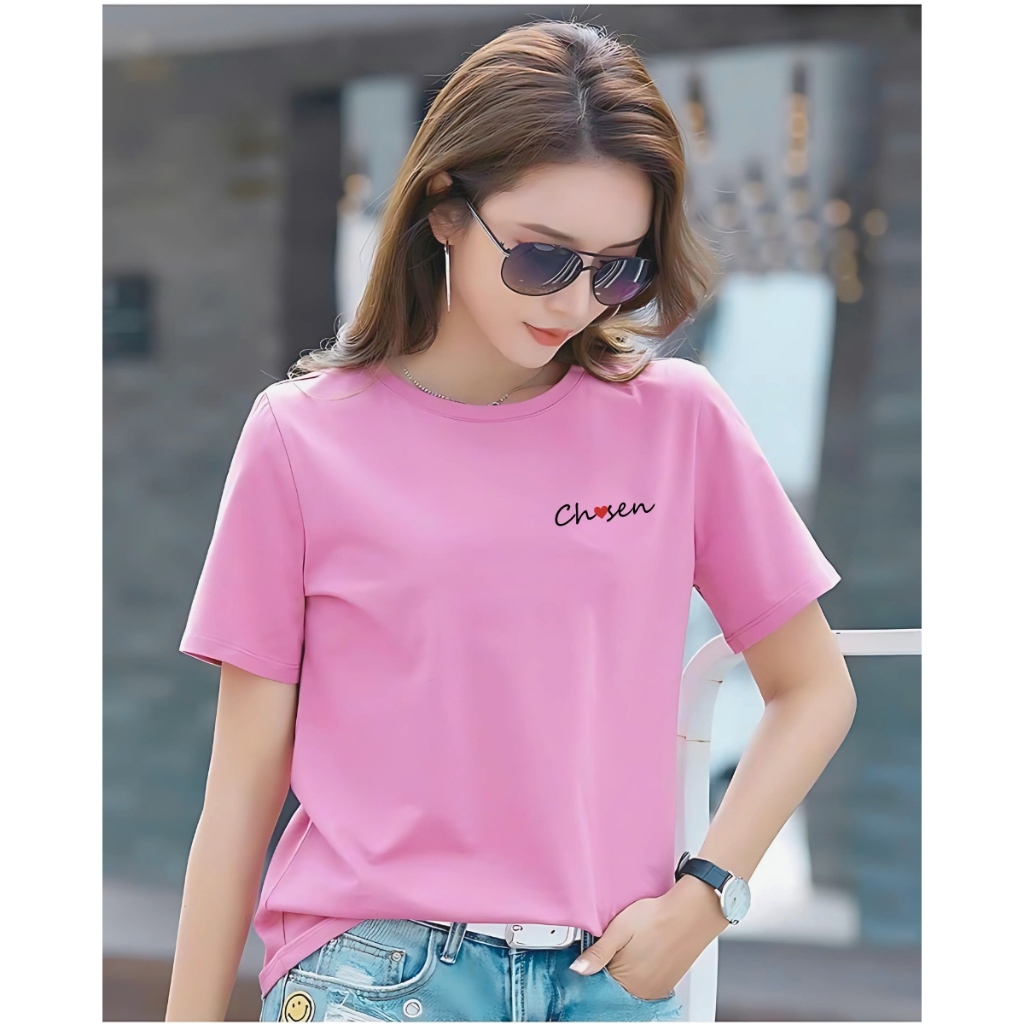 [Form Rộng] Áo thun nữ in chữ 'Chosen' -Loza RT8209