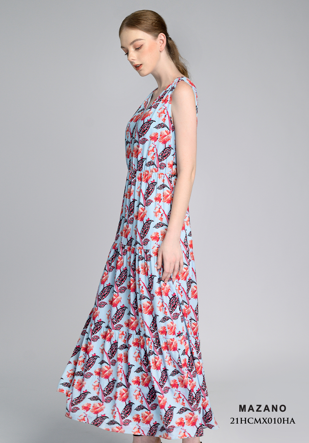 Đầm Maxi vải voan in hoa không tay_thumbnail_4