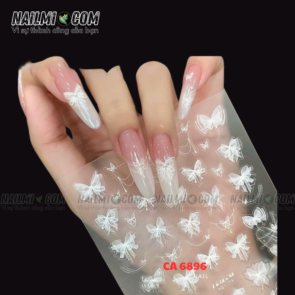 Sticker nail nơ 5D CA-6896