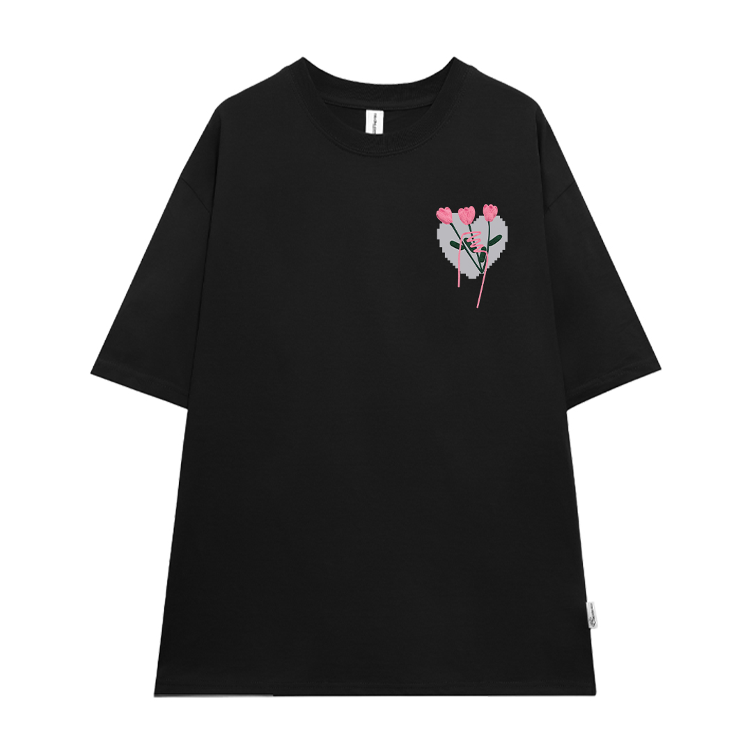 Áo thun cặp nam nữ form rộng 1968 Miucho vải 4c cotton 220gsm thoáng mát cổ tròn in mix_thumbnail_8