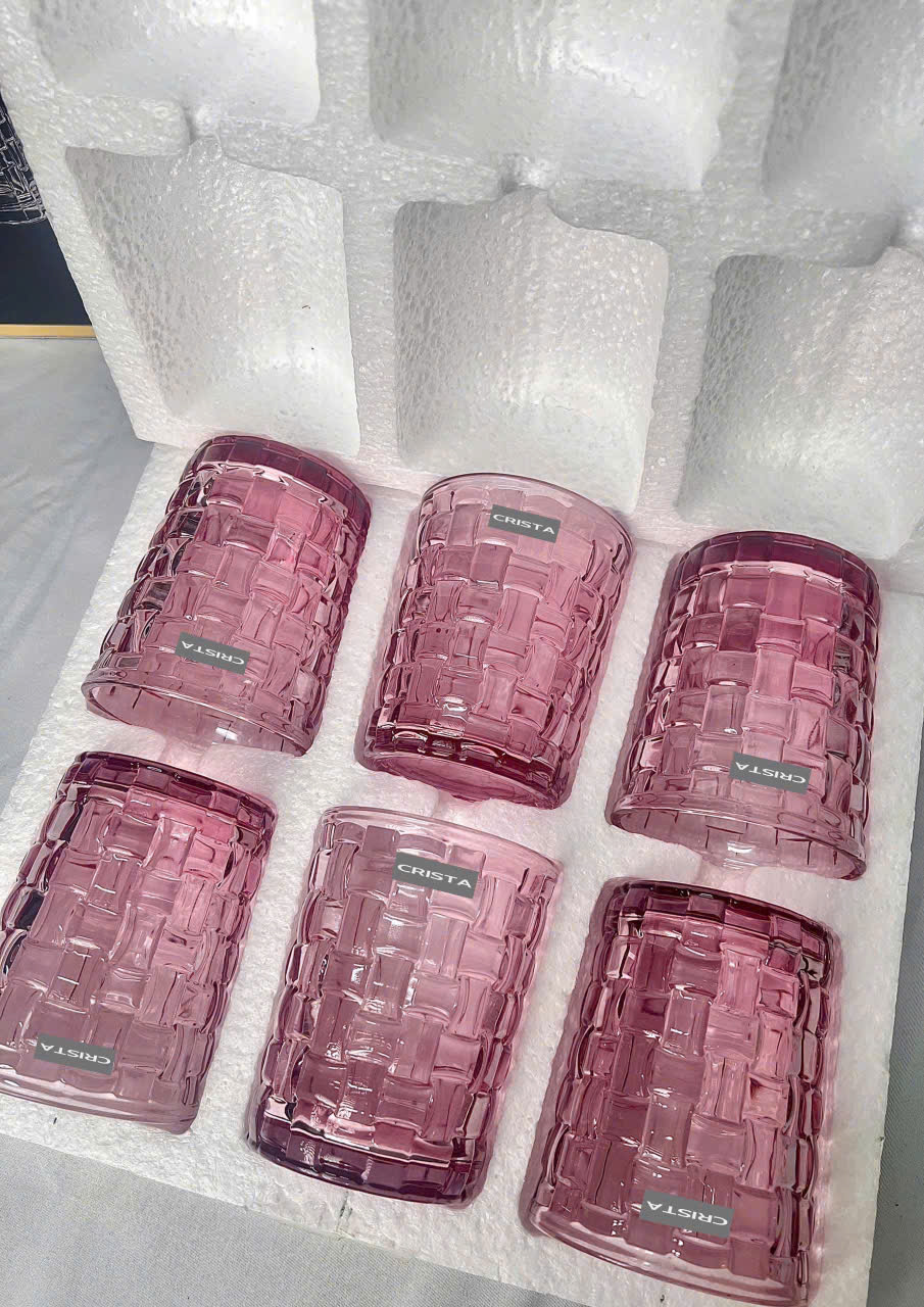 Bộ 6 cốc thủy CRISTA HOME tinh vân caro 280ml_thumbnail_44