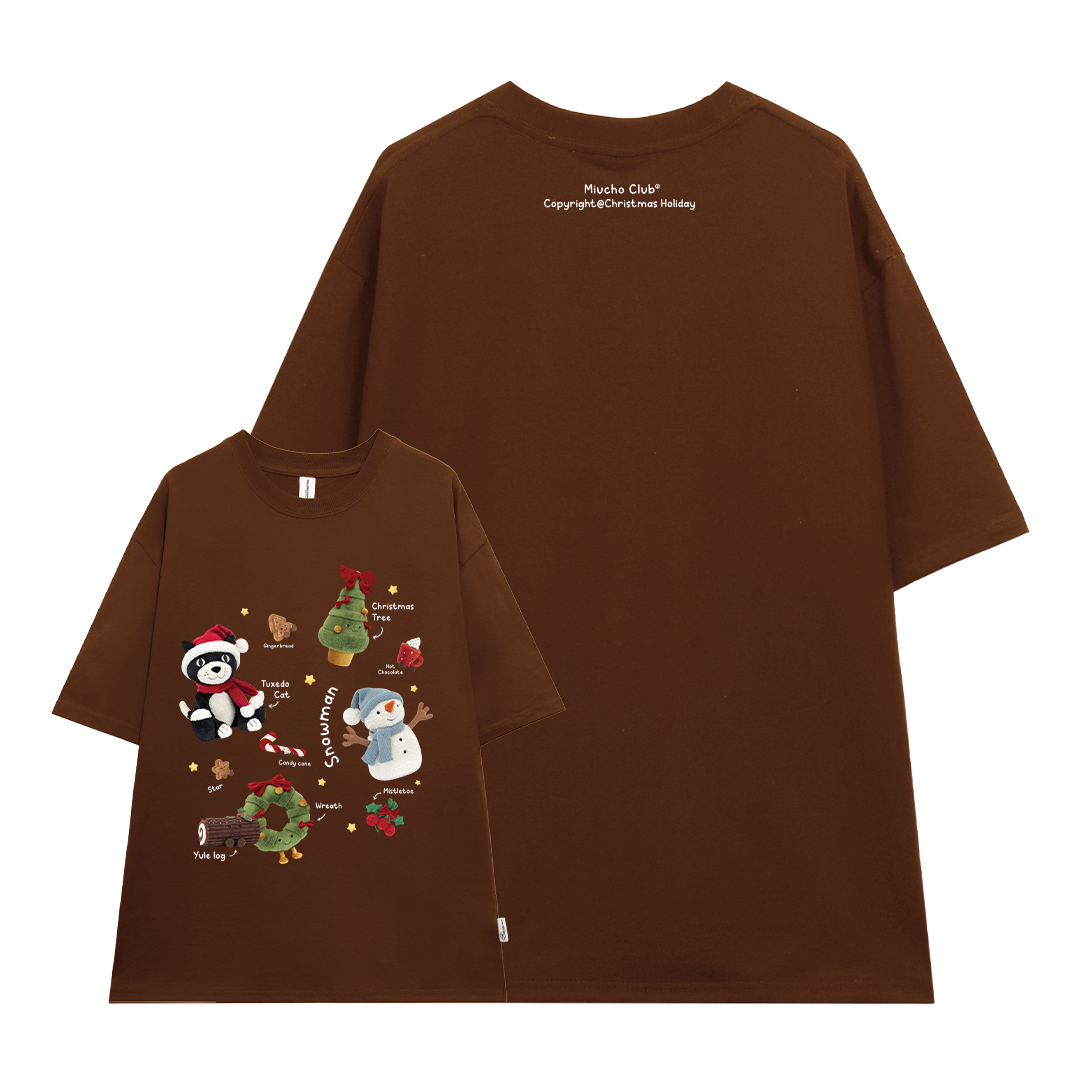 Áo thun nữ giáng sinh noel form rộng chất vải cotton 4 chiều thoáng mát ATD1715 Miucho in mix_thumbnail_14