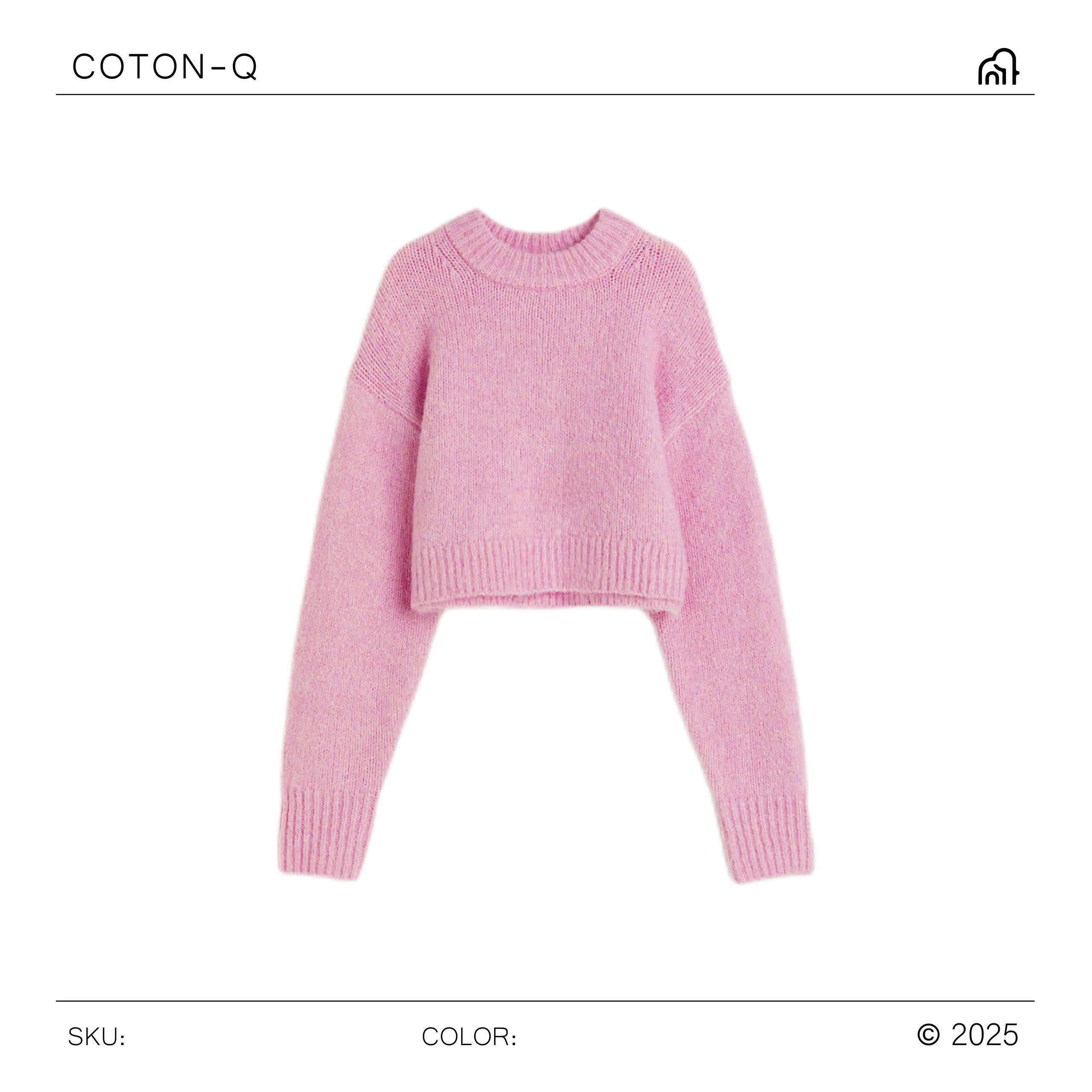 HA174 - Áo len cổ tròn tay dài ( TRỘN MÀU )