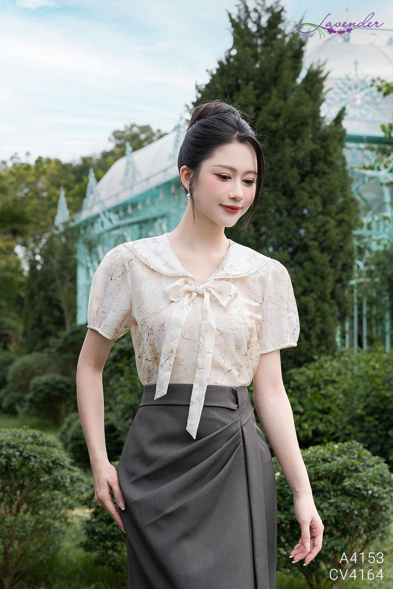 Áo sơ mi cổ sam phối ren A4153_thumbnail_3