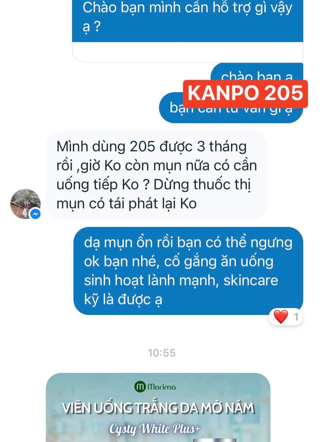 Hết sạch mụn sau 3 tháng, da ổn định_0
