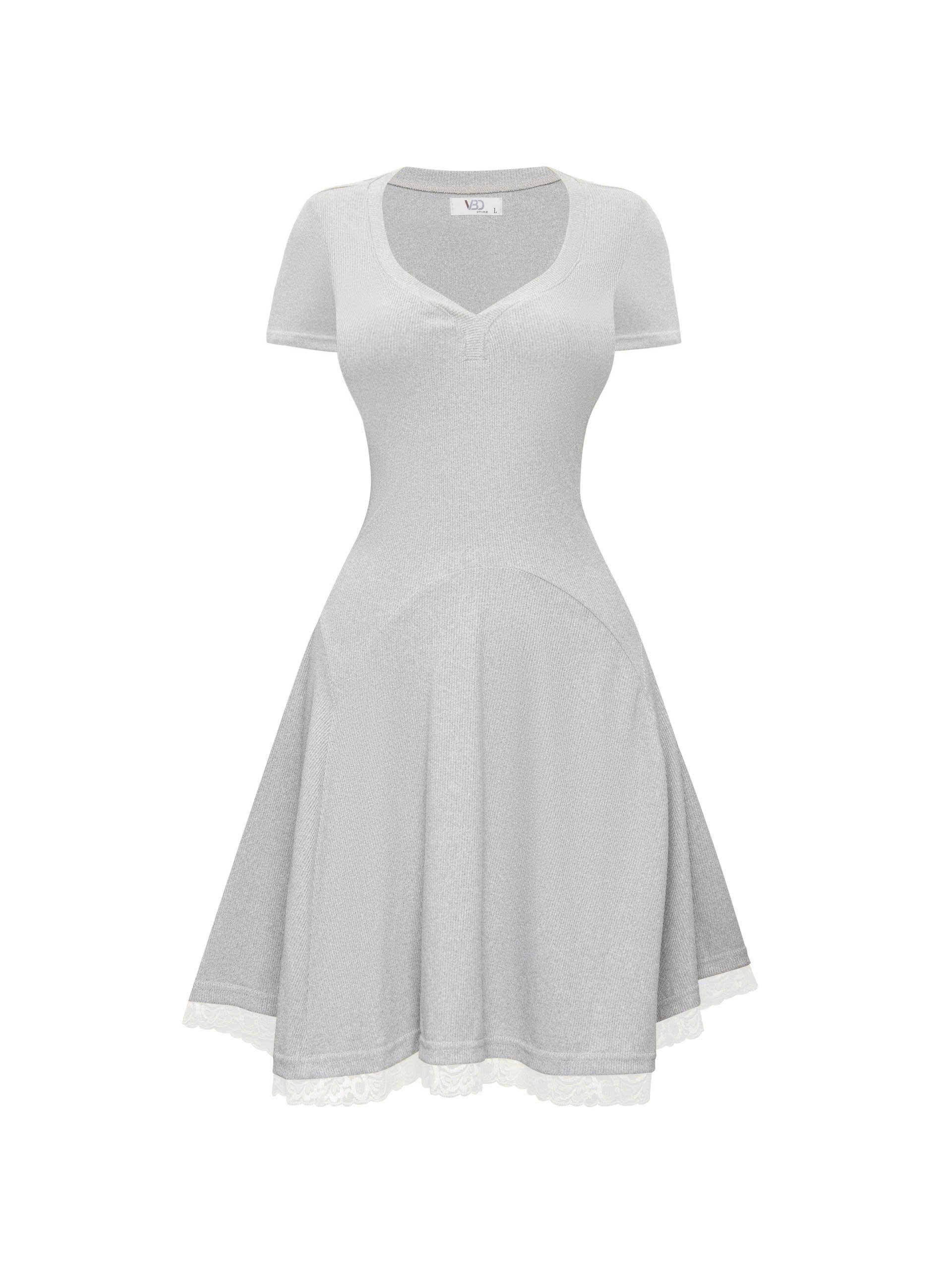 Đầm thun dáng A xòe phối ren bigsize DA161 dành cho nàng béo mập từ 55-95kg_thumbnail_2