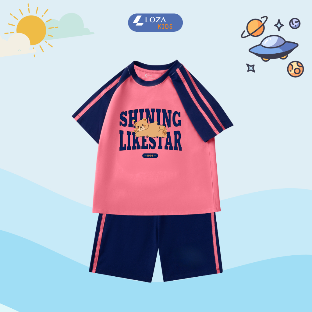 Đồ bộ trẻ em phối viền hình gấu - Loza Kids BF256_thumbnail_6