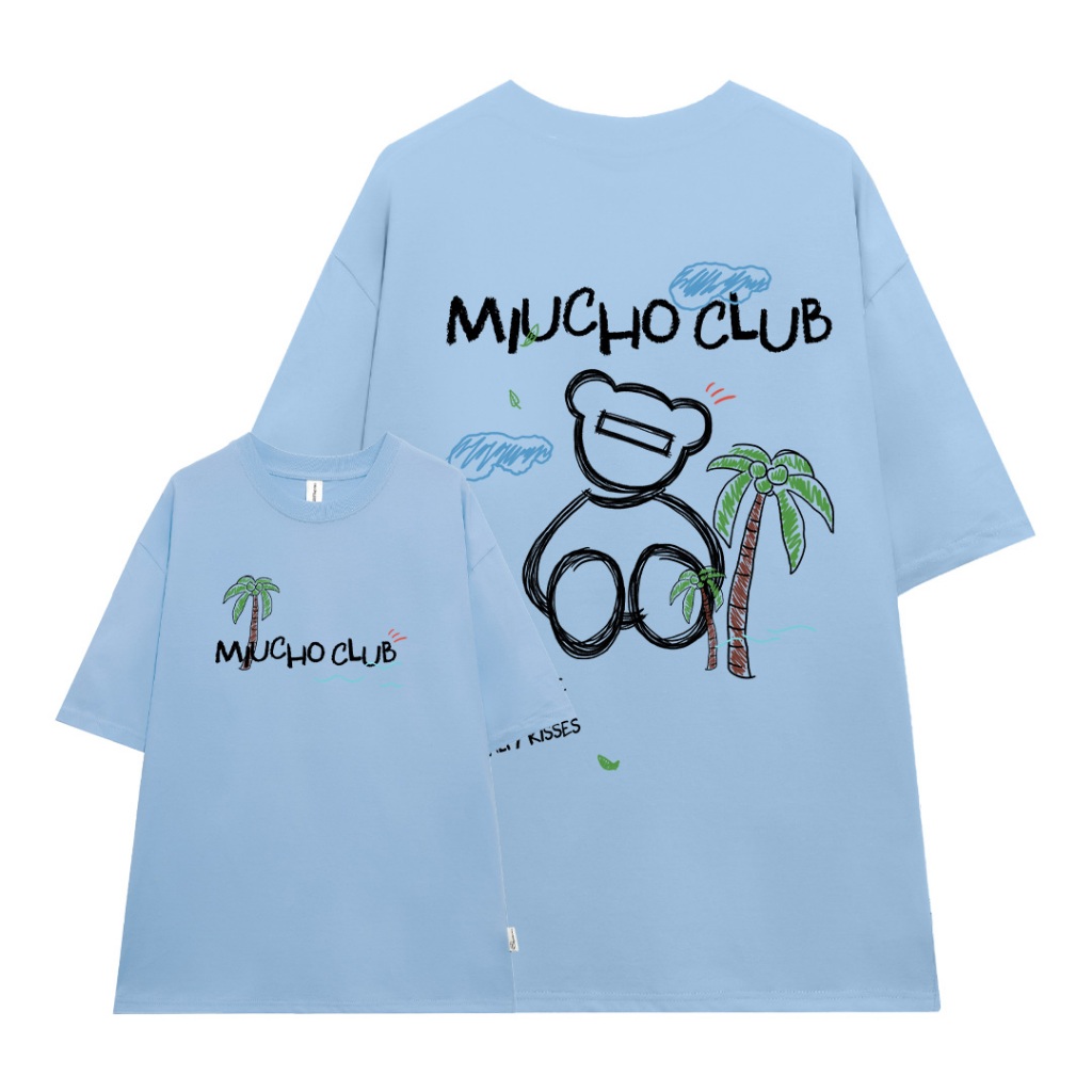 Áo phông nam mùa hè đi biển form rộng nhiều màu ATD1037 Miucho Man tay ngắn cổ tròn in mix_thumbnail_13