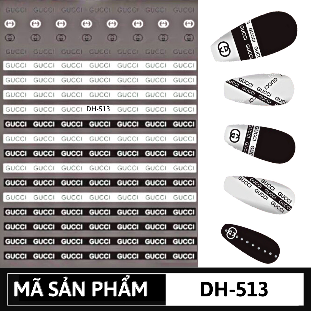 Sticker nail thương hiệu Gucci Dh-513_thumbnail_1