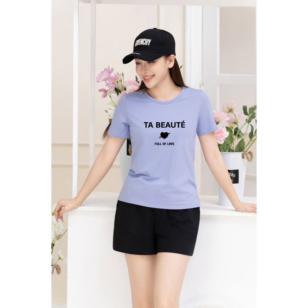[Form Vừa] Quần áo mùa hè nữ in chữ BEAUTÉ - Đồ bộ thun nữ mặc nhà/đi chơi - LOZA VP39_thumbnail_12