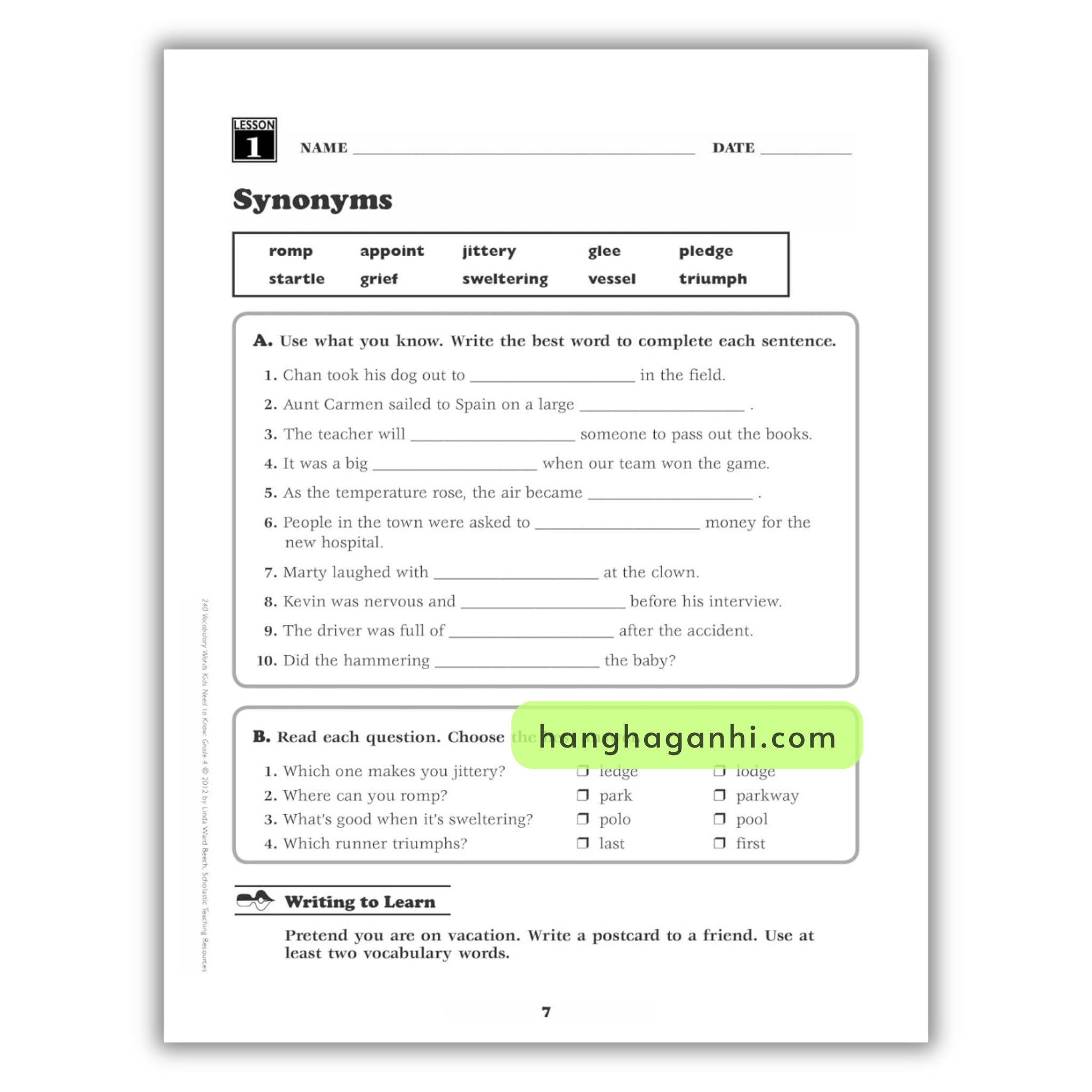 Sách 240 Vocabulary Words Kids Need To Know – Trọn bộ 6 cuốn_thumbnail_28