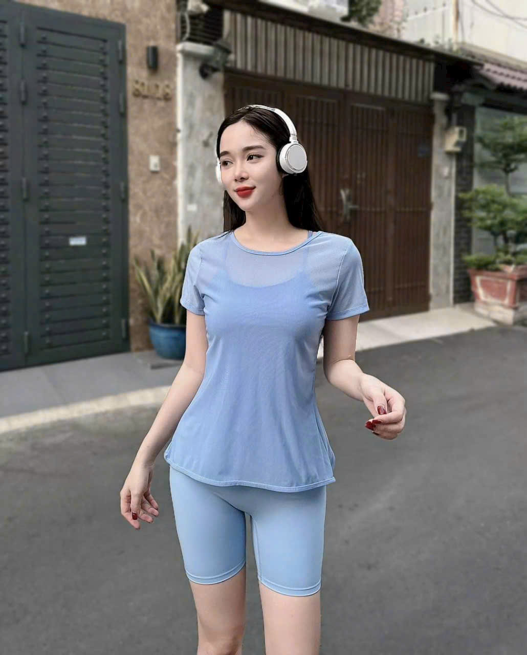 Áo Tank Thể Thao Lưới Mè Dáng Croptop Phối Dây Lưng_thumbnail_14