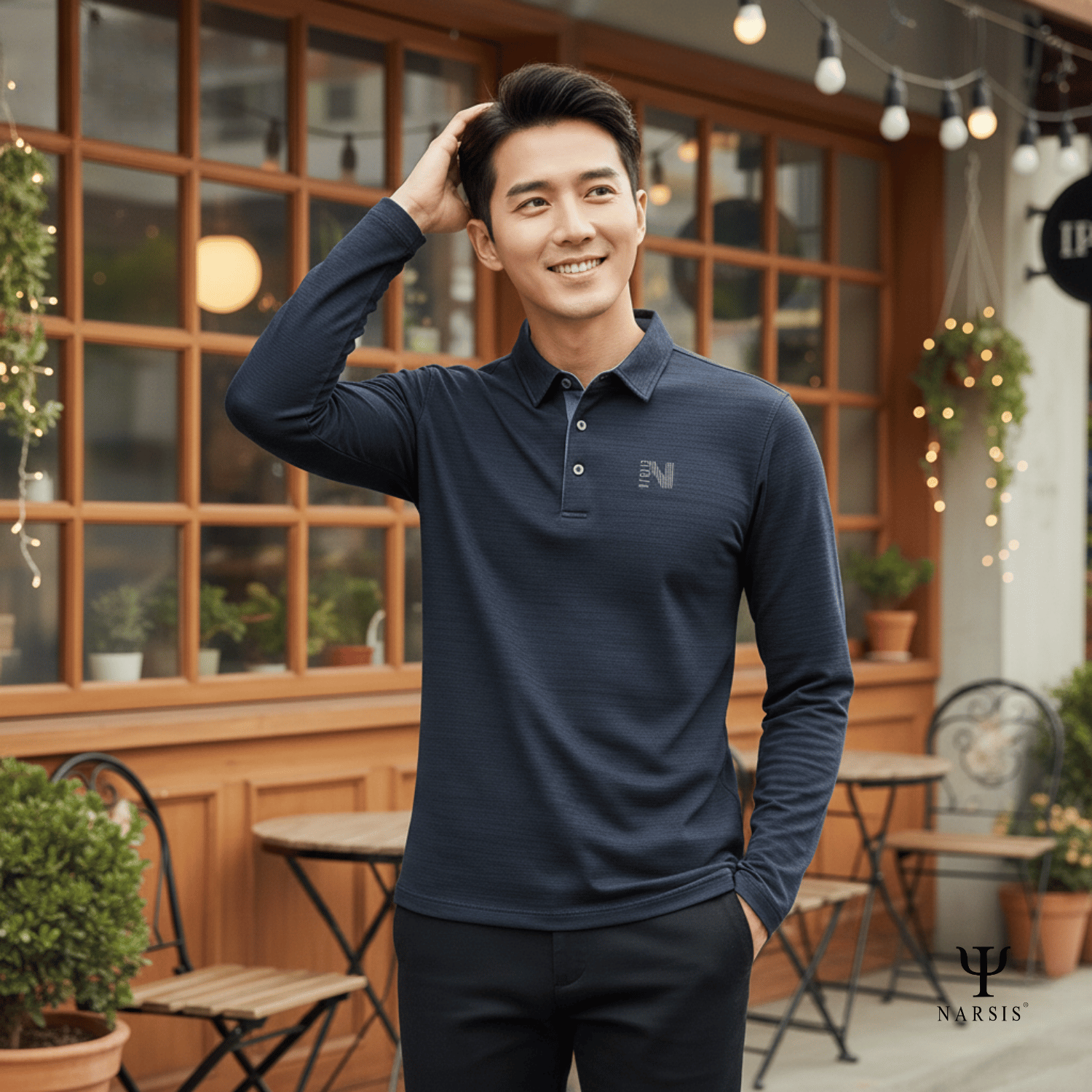 ÁO POLO CÓ CỔ NAM D0031 NARSIS CHẤT LIỆU THOÁNG MÁT, DỄ CHỊU, THOẢI MÁI CẢ NGÀY, DỄ VẬN ĐỘNG_thumbnail_2