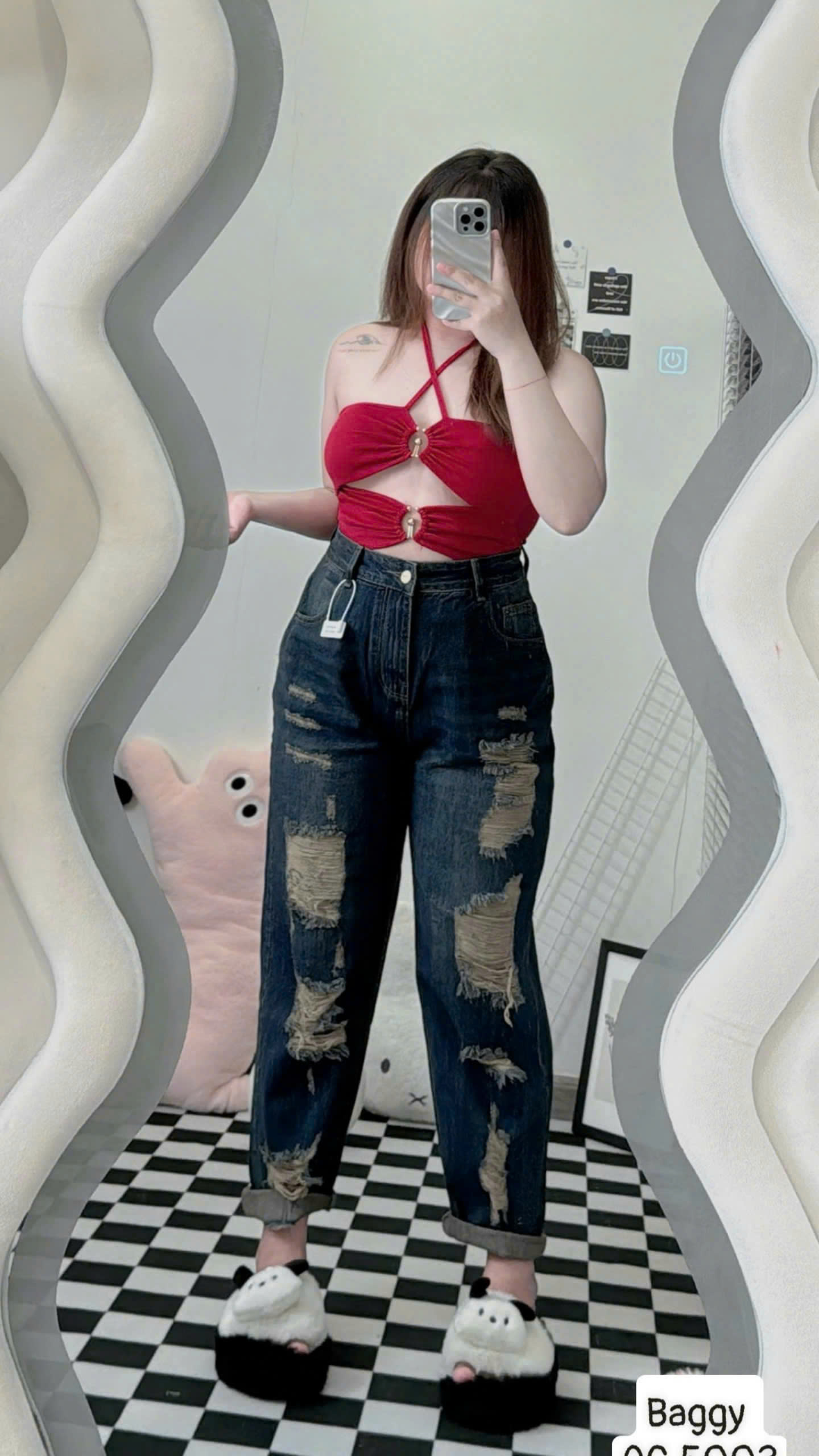 Quần baggy jean rách nhiều bigsize QJ5003 dành cho nàng béo mập từ 55-90kg_thumbnail_8
