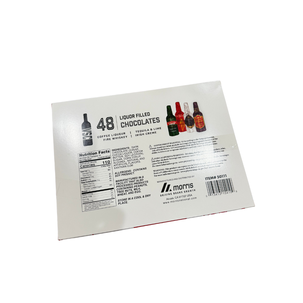 VSC Hộp 48 Viên Socola Nhân Rượu Cao Cấp (Coffee, Tequila, Fire Whiskey, Irish Creme) - Hàng Mỹ Chính Hãng_thumbnail_1
