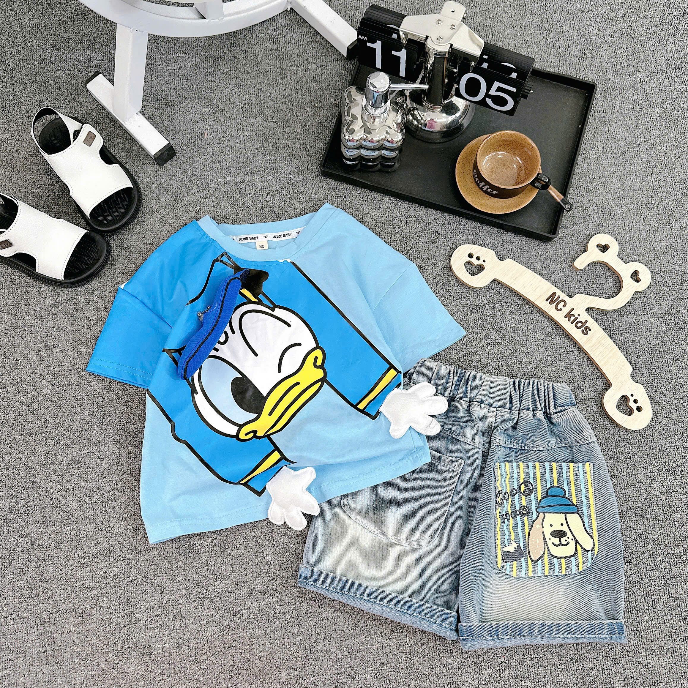 E20 BỘ CỘC QUẦN BÒ VỊT DONAL KÈM PHỤ KIỆN- A116.809