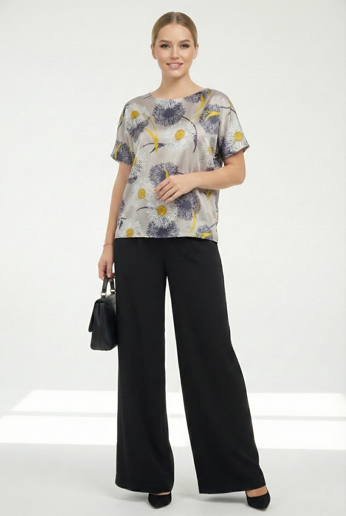 Quần vải pha linen đen dáng suông rộng vừa thiết kế MAZANO_thumbnail_5