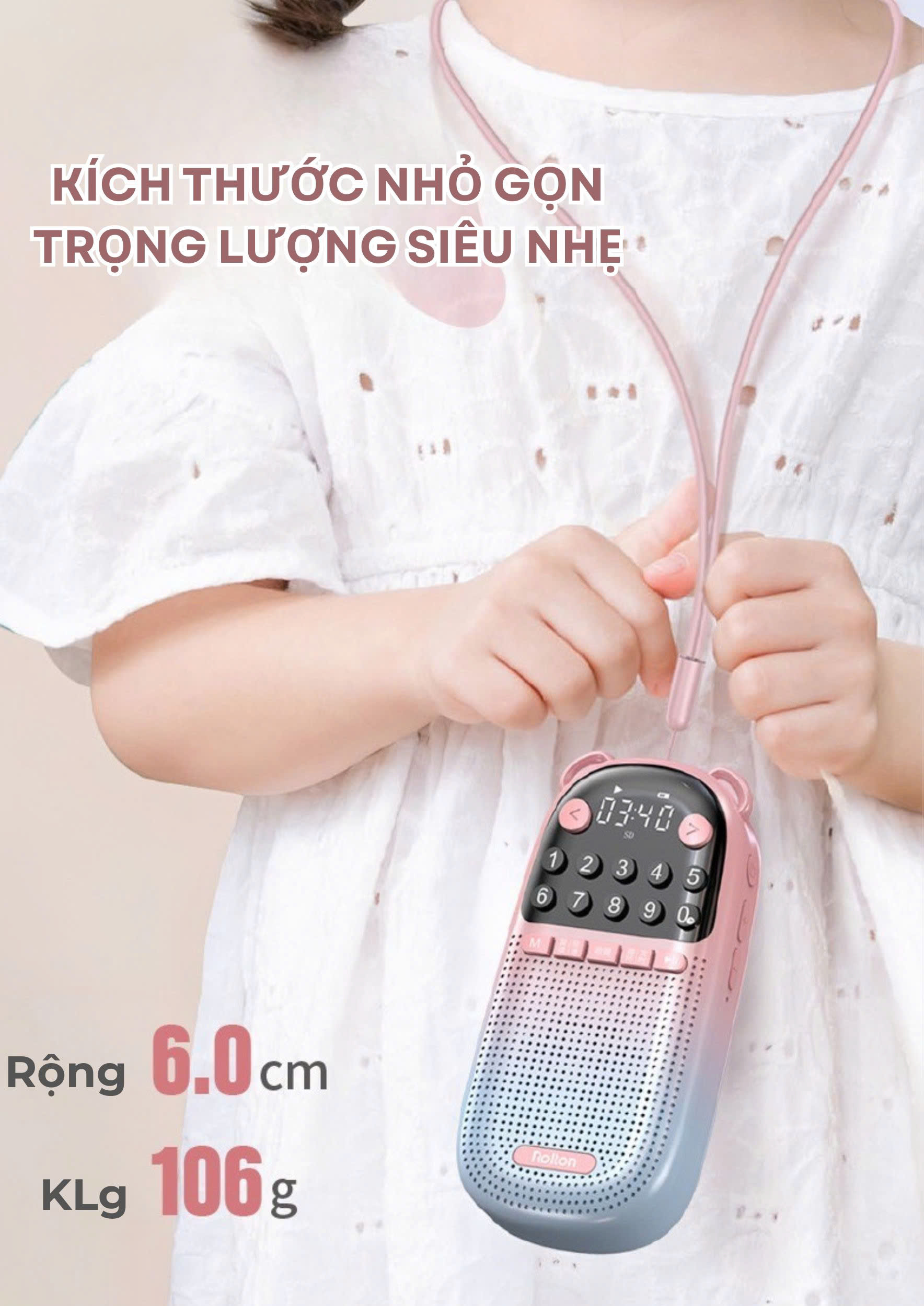 Loa Rolton luyện nghe tiếng Anh cho bé