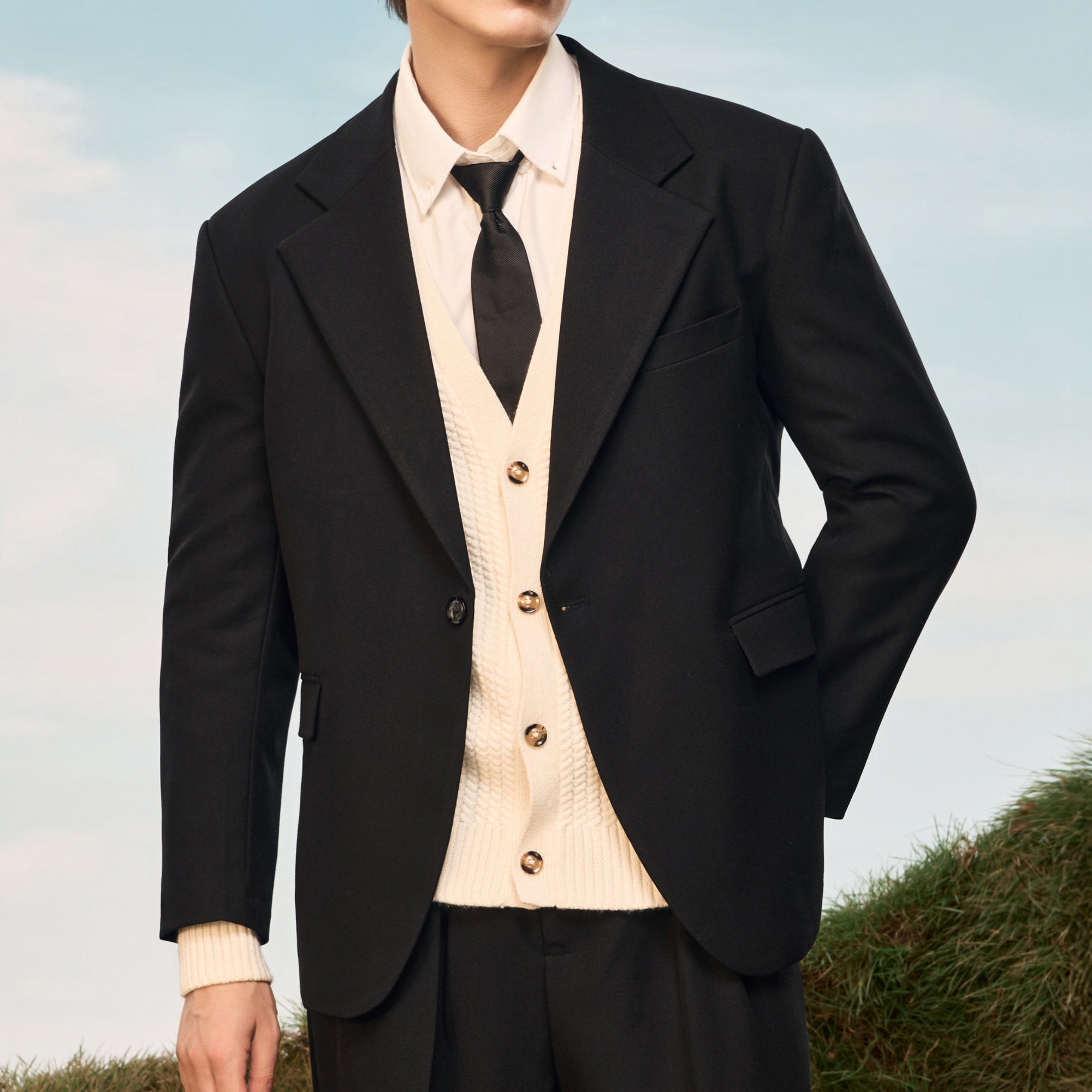 Áo Blazer Black Form Relax BST The Glide